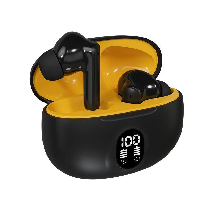 3.1 Special Edition Display Earbuds STEREO Wireless Bluetooth Earbuds With ANC | Mic in-Ear Headphones with LED Display | Type C Fast Charging | Bluetooth for Android/iPhone ( With Box - With Cable - Random Color )